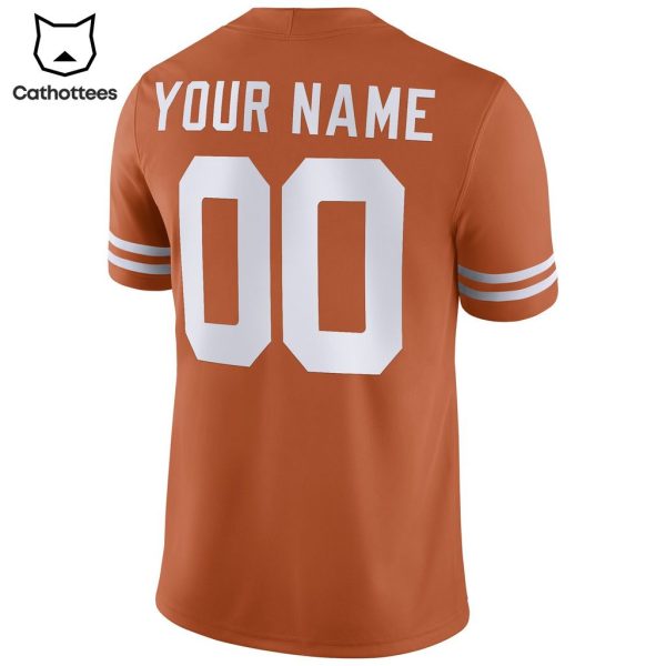 Men’s Nike Texas Orange Texas Longhorns Football Custom Name Design Baseball Jersey