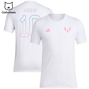 Messi 10 Adidas Logo White Design 3D T-Shirt