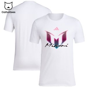 Miami Lionel Messi Adidas Logo Pink White Shirt Design 3D T-Shirt