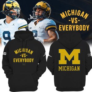 Michigan Football Vs Everybody Black Design 3D Hoodie