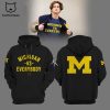 Michigan 1000 wins Hoodie Wolverines Football NCAA Logo Design 3D Hoodie
