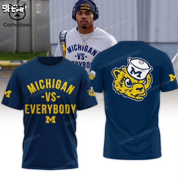 Michigan Vs Everybody Mascot Blue Design 3D Hoodie