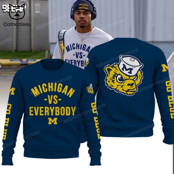 Michigan Vs Everybody Mascot Blue Design 3D Hoodie