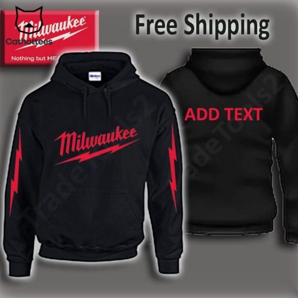 Milwaukee Add Text Logo Black Design 3D Hoodie