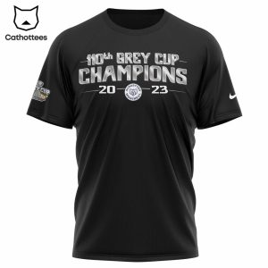 Montreal Alouettes 2023 Champions Grey Cup Nike Logo Black Design 3D T-Shirt