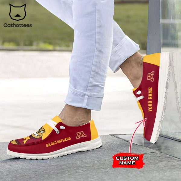 NEW NCAA Minnesota Golden Gophers Custom Name Hey Dude Shoes