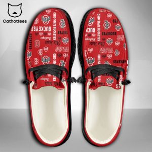 NEW NCAA Ohio State Buckeyes Custom Name Hey Dude Shoes