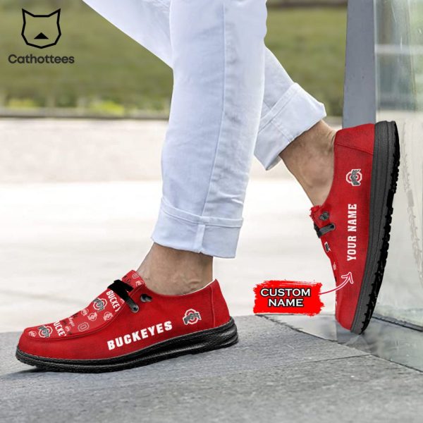 NEW NCAA Ohio State Buckeyes Custom Name Hey Dude Shoes