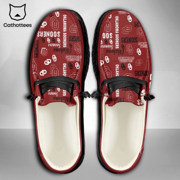 NEW NCAA Oklahoma Sooners Custom Name Hey Dude Shoes