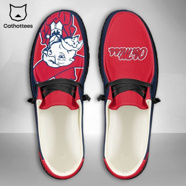 NEW NCAA Ole Miss Rebels Custom Name Hey Dude Shoes