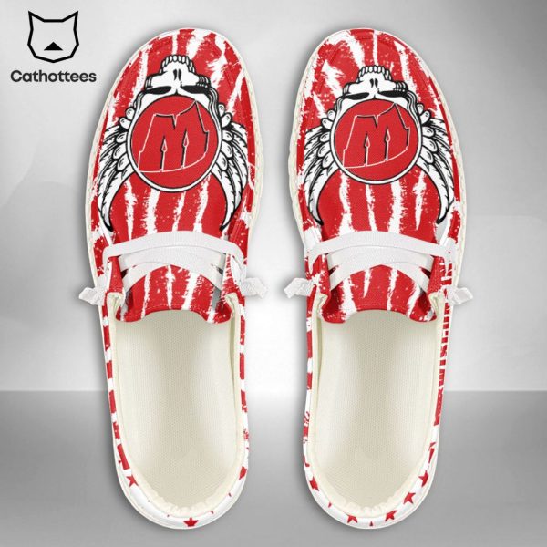 NEW NCAA Wisconsin Badgers Custom Name Hey Dude Shoes