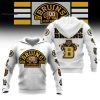 NHL Boston Bruins 100 Centennial White Nike Logo Design 3D Hoodie