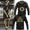 NHL Boston Bruins 100 Centennial Mascot Black Design 3D Hoodie