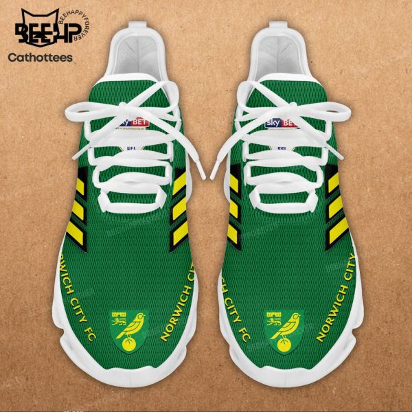 Norwich City FC Full Green Yellow Trim Design Max Soul Shoes