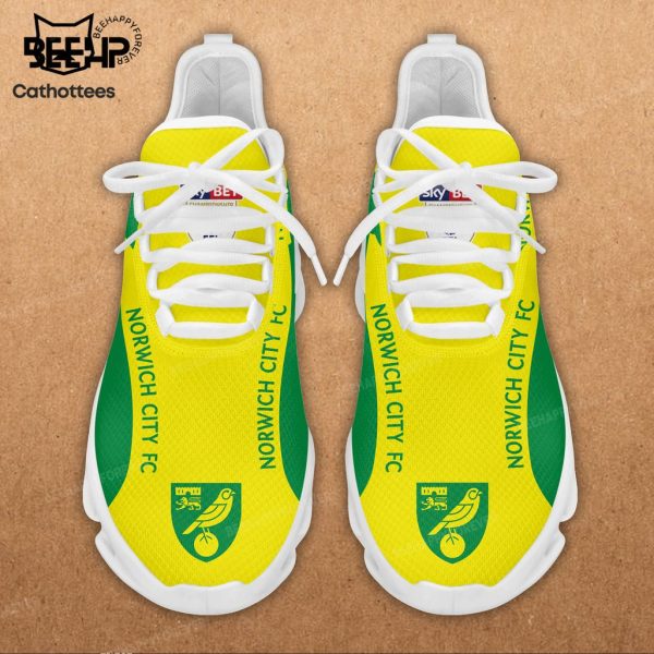 Norwich City FC Full Yellow Green Design Max Soul Shoes