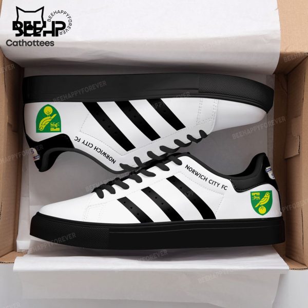 Norwich City FC White Black Trim Design Stan Smith