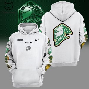 OHL London Knights Black Logo Design 3D Hoodie