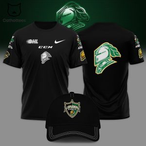 OHL London Knights Black Nike Logo Design 3D T-Shirt