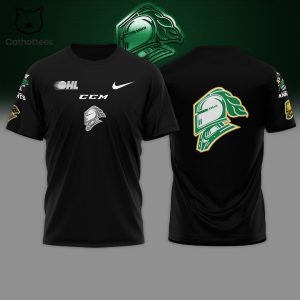 OHL London Knights CCM NIke Logo Black Design 3D T-Shirt