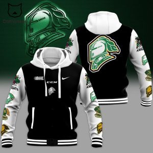 OHL London Knights Nike Logo Black Baseball Jacket