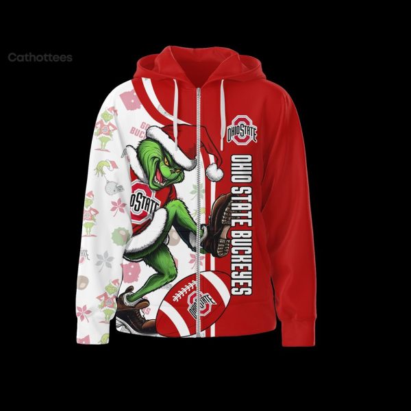 Oho State Buckeyes Grinch Design 3D Hoodie