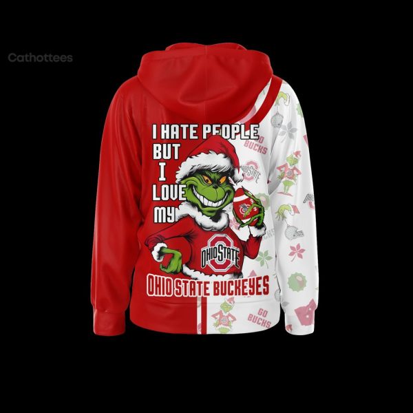 Oho State Buckeyes Grinch Design 3D Hoodie