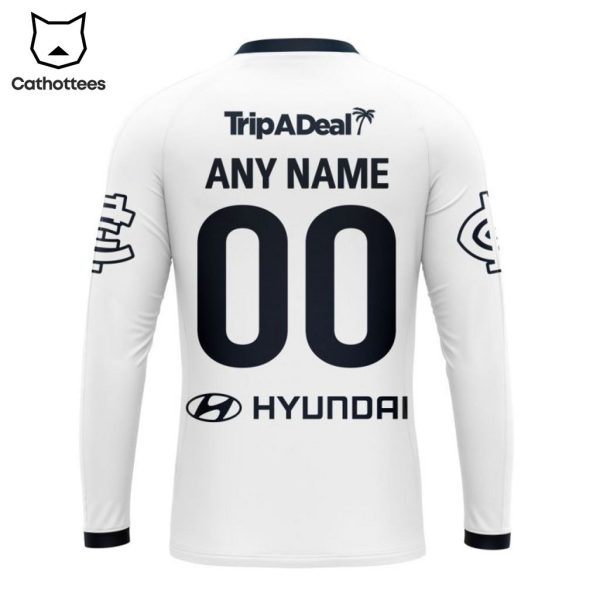 Ontime Carlton Blues Hyundai AFL White Design 3D Hoodie