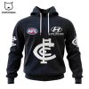 Ontime Carlton Blues Hyundai AFL White Design 3D Hoodie