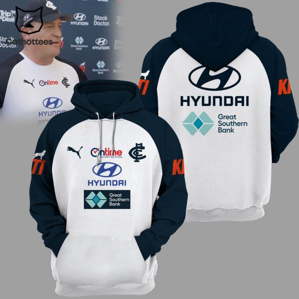 Ontime Hyundai Carlton Blues FC Blue White Design 3D Hoodie