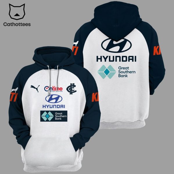 Ontime Hyundai Carlton Blues FC Blue White Design 3D Hoodie