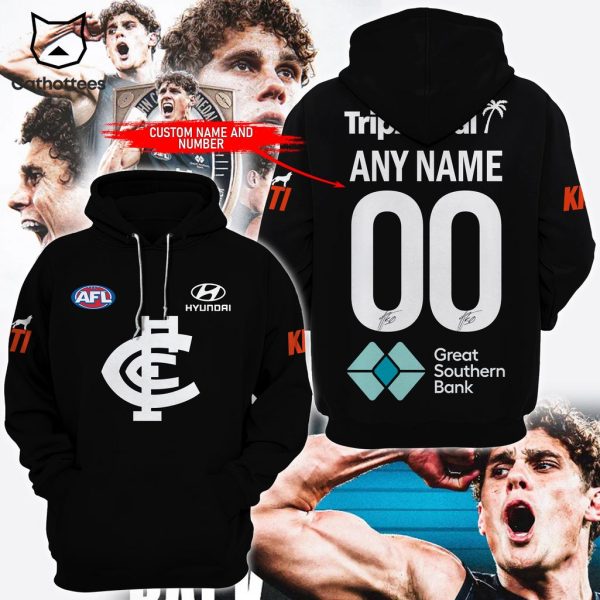 Personalized AFL Hyundai Black Great Southern Bank Black Design 3D Hoodie