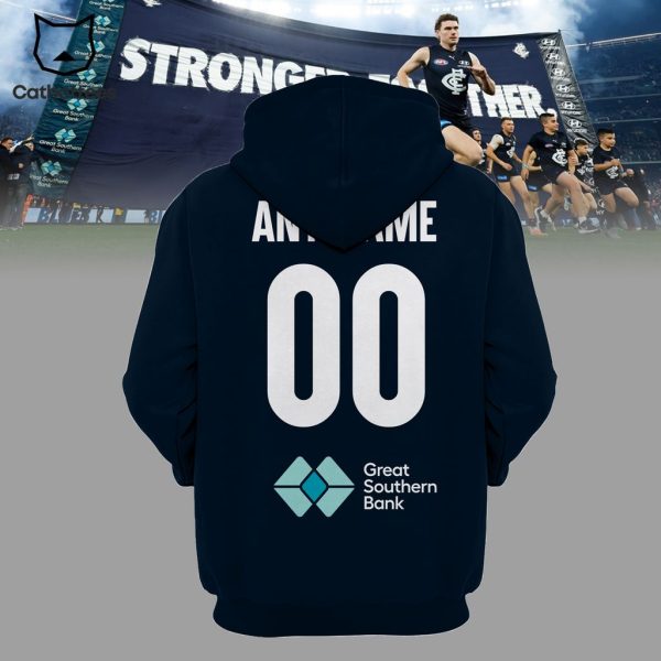 Personalized AFL Hyundai Black Great Southern Bank Blue Design 3D Hoodie