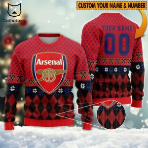 Personalized Arsenal Red Logo Design 3D Sweater