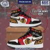 Chicago Blackhawks Red White Nike Logo Design Air Jordan 1 High Top