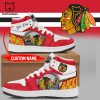 Personalized Chicago Blackhawks Nike Logo Design Air Jordan 1 High Top