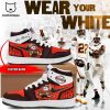 Personalized Cleveland Browns 1946 Nike Logo Orange White Design Air Jordan 1 High Top