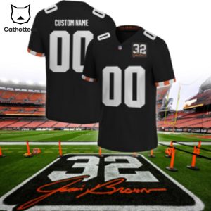 Personalized Cleveland Browns Football Black Design Baseball Jersey