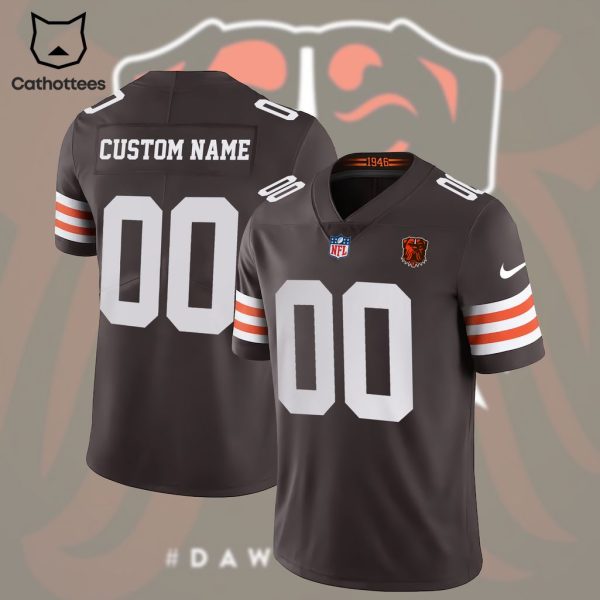 Personalized Cleveland Browns NFL Football Black Design Baseball Jersey