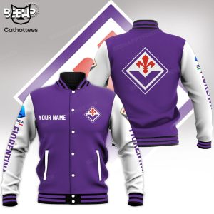 Personalized Fiorentina Logo Purple Design Baseball Jacket