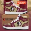 Personalized Texas Longhorns Nike Logo Orange White Design Air Jordan 1 High Top