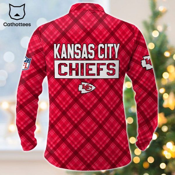 Personalized Kansas City Chiefs Red Logo DesignLong Sleeve Polo Shirt