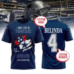 Personalized MLB Dallas Cowboys Fan Forever Blue Design 3D T-Shirt