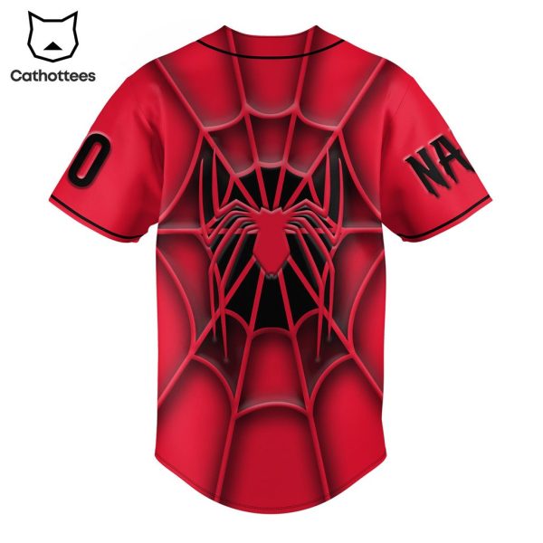 Personalized Spiderman Cosplay Christmas Red Design Basball Jersey