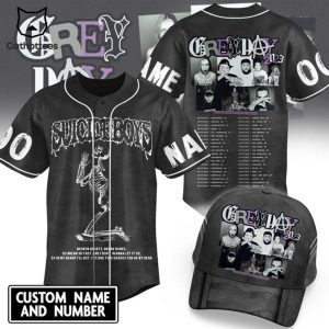 Personalized Suicideboys Carrollton Skull  Black Design Baseball Jersey