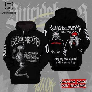 Personalized Suicideboys Carrollton Slap My Face Against Skull Black Design 3D Hoodie