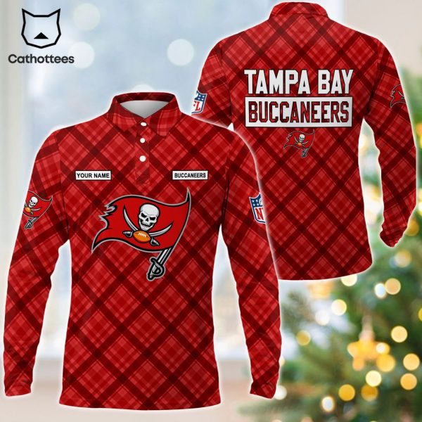 Personalized Tampa Bay Buccaneers Red Logo Design Long Sleeve Polo Shirt