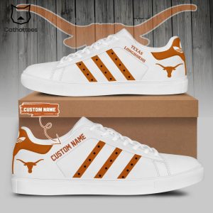 Personalized Texas Longhorns White Orange Trim Design Stan Smith