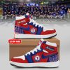 Personalized Texas Rangers Blue Red  Nike Logo Design Air Jordan 1 High Top