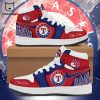 Personalized Texas Rangers Red Blue Nike Logo Design Air Jordan 1 High Top