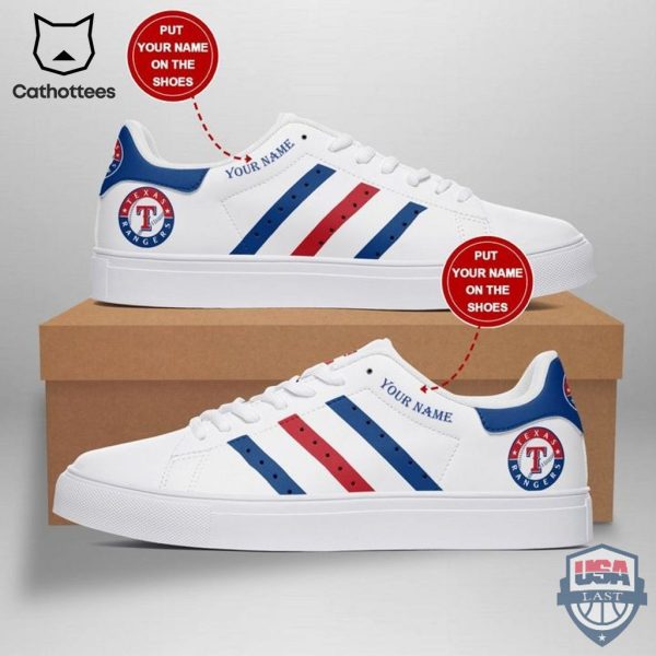 Personalized Texas Rangers White Corlor Trim Design Stan Smith